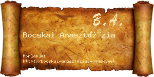 Bocskai Anasztázia névjegykártya